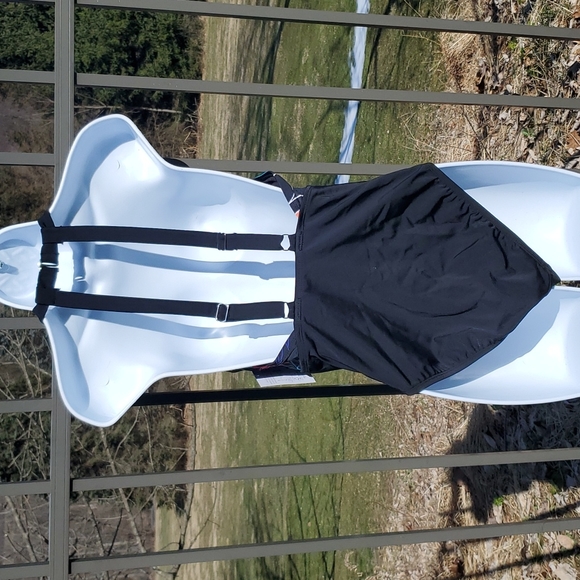 NEW Eco Beach Black Floral High Neck One Piece Swimsuit Size M - Picture 5 of 14